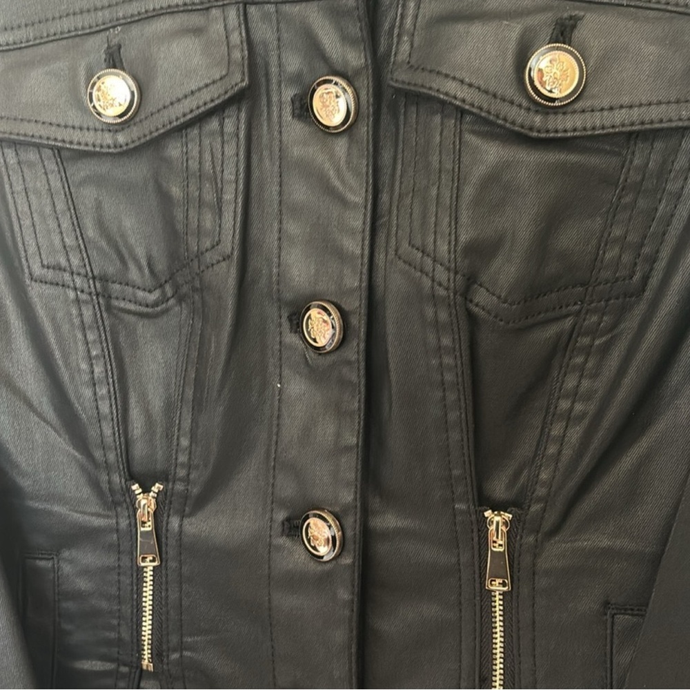 White House Black Market Black Jean Jacket